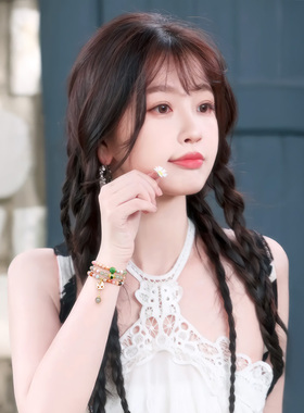 多层玉石水晶手串轻奢小众精致