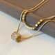 Double layered small waist necklace for women autumn and winter sweater chain
