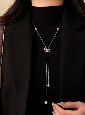 紫色锆石小马吊坠满天星珍珠项