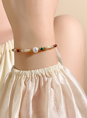 周也同款珍珠手链闺蜜手绳