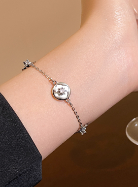 满钻四叶草手链叠戴巨好看的手饰