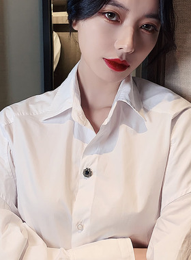 高档水晶防走光扣胸针女