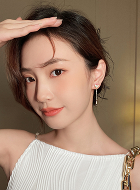爱心流苏耳环耳坠高级感轻奢耳饰