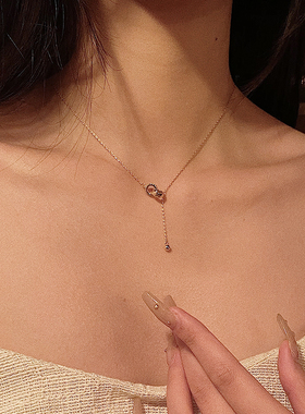 925银女爆款简约气质锁骨链