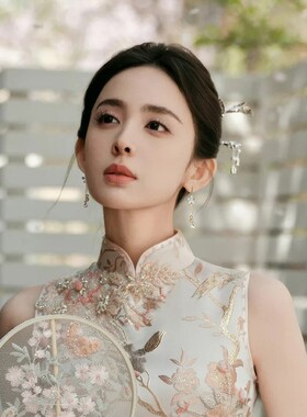 花朵流苏耳坠新中式耳环