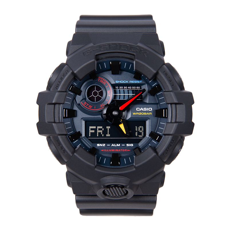 卡西欧g-shock限定款手表男女GA-700-1A系列运动防水大表盘手表男-图3