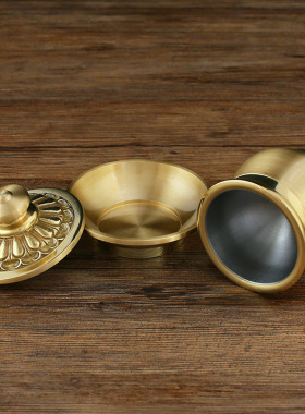 纯铜素面拉丝供观音财神圣水杯