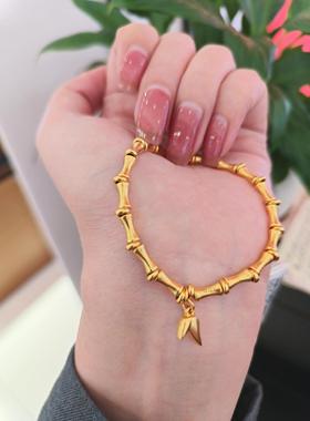 合金手链 南非矿金【竹节手链】孟加拉赤金 北欧金 锡金里外一色