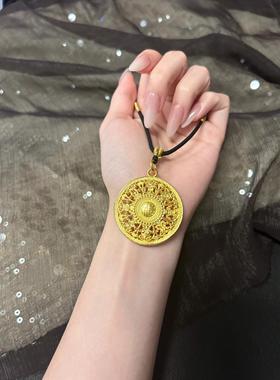 合金吊坠 南非矿金【八宝罗盘】孟加拉赤金 北欧金 锡金 里外一色