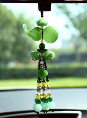一件代发汽车挂件精品绿葫芦车载好物车挂空心高端莲花葫芦挂饰