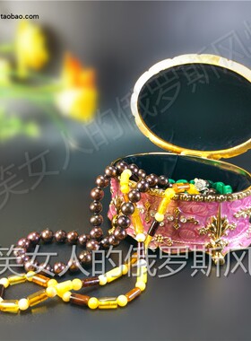 特价俄罗斯R8锡金属棉签珠宝首饰盒精美白钻椭圆形金边紫红色大号