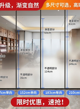 圆点渐变膜双向雾化办公室贴膜