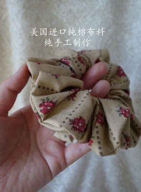 原创手工进口纯棉蔷薇花大肠发圈