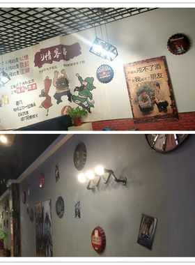 复古啤酒瓶盖壁挂墙饰咖啡厅墙面