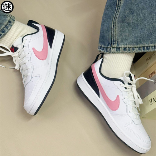 球鞋定制 Nike/耐克 Court Borough 白柚清茶告白信复古女子板鞋 - 图1
