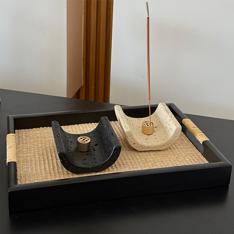 SilentWind寂风简约风水泥石线香插侘寂风高级感小众香插香盘摆件,淘宝优惠券,粉丝福利购,淘宝优惠卷