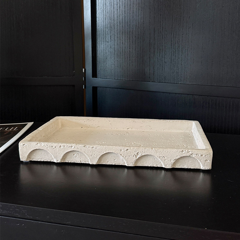 SilentWind中古侘寂风洞石纹香薰托盘家用玄关钥匙收纳盘首饰盒,淘宝优惠券,粉丝福利购,淘宝优惠卷