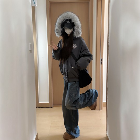 Chaqueta de algodón Parker retro americana para mujer, Invierno 2025, nueva chaqueta gruesa de algodón holgada para parejas, ropa de trabajo de alta gama