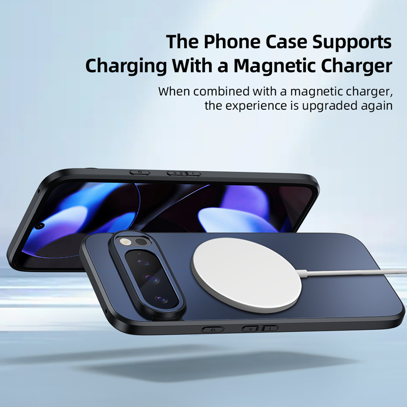 适用谷歌Pixel 10pro XL手机壳肤感磨砂磁吸简约商务个性创意9A/8A/7A防摔男女款保护套潮 - 图1