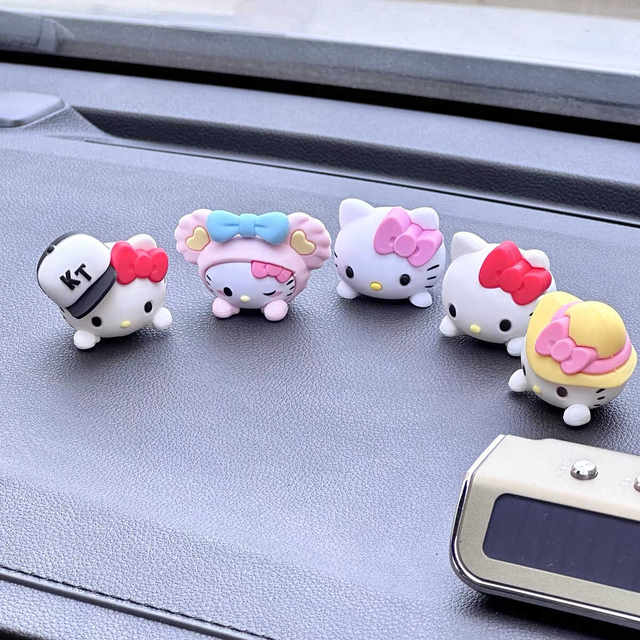 Hellokitty car decoration cartoon hello kitty universal screen tesla xiaomi center console car ornaments