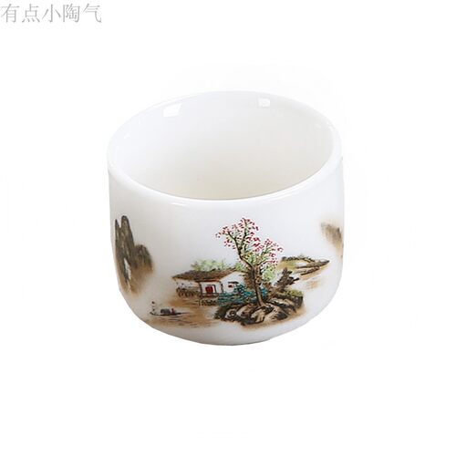 订制青瓷酒杯家用小酒杯圆形酒杯清酒黄酒杯烈酒盅陶瓷白酒杯子 - 图3