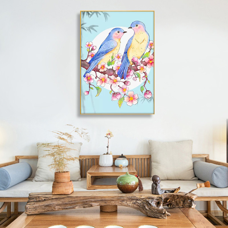 钻石画满钻新款砖石画手工贴比翼鸟花卉小件十字绣2026高颜值全钻,淘宝优惠券,粉丝福利购,淘宝优惠卷