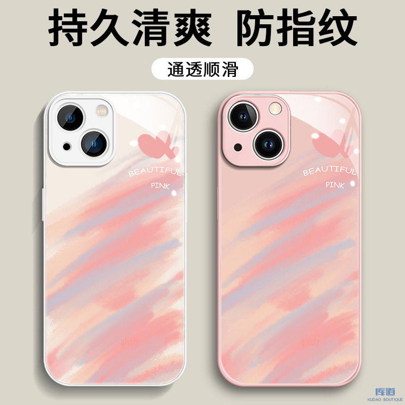 苹果15手机壳新款iphone14pro网红13女款11全包x液态玻璃xr保护套 - 图2