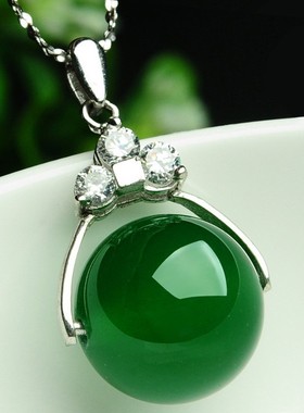 银项链女韩版时尚红绿母亲节礼物