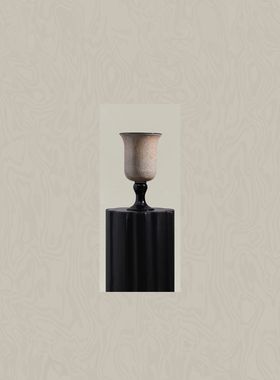墨色林莽 中古风琉璃花器绿色原创高级感花艺 样板间客厅餐厅摆件
