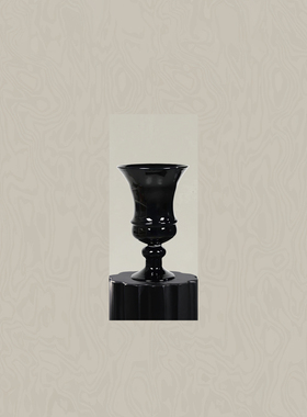 墨色林莽中古玻璃花器干枝插花