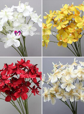仿真绢花万代兰仿真花单枝塑料