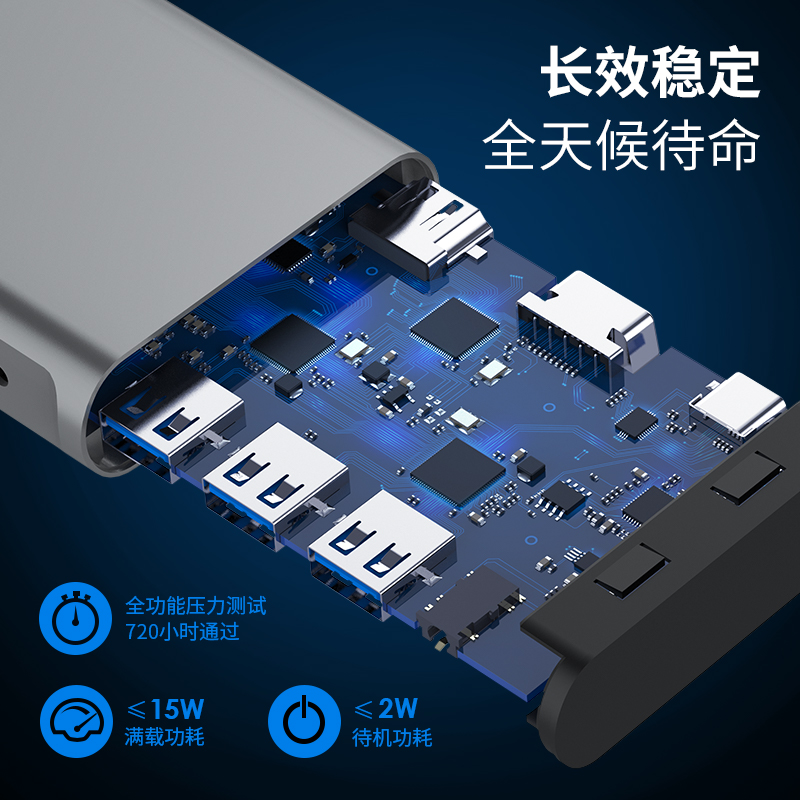 Lention TYPEC拓展坞桌面扩展坞USBC分集线USB3.0转换器适用于iPad Air 5苹果MacbookPro华为联想笔记本电脑-图2