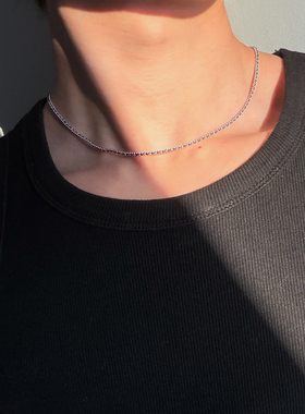 18K本命年法国小红绳情侣锁骨链