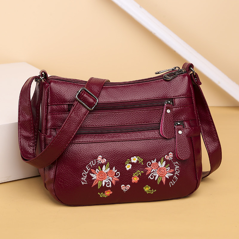 真皮牛皮软皮女包2023新款单肩斜挎包女包百搭大容量中年妈妈包潮,淘宝优惠券,粉丝福利购,淘宝优惠卷