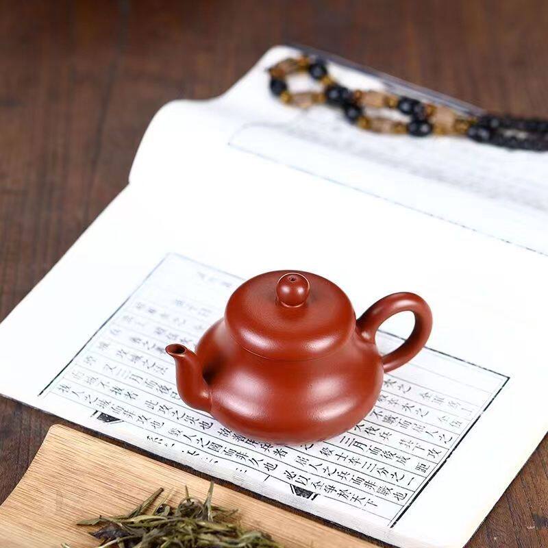 Authentic Yixing small-capacity purple clay pot ore Dahongpao sketch Junde pot one-person kung fu teapot tea set gift