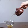 Authentic Yixing purple clay pot ore old purple clay Longquan step by step high pot high-end kung fu teapot tea set gift