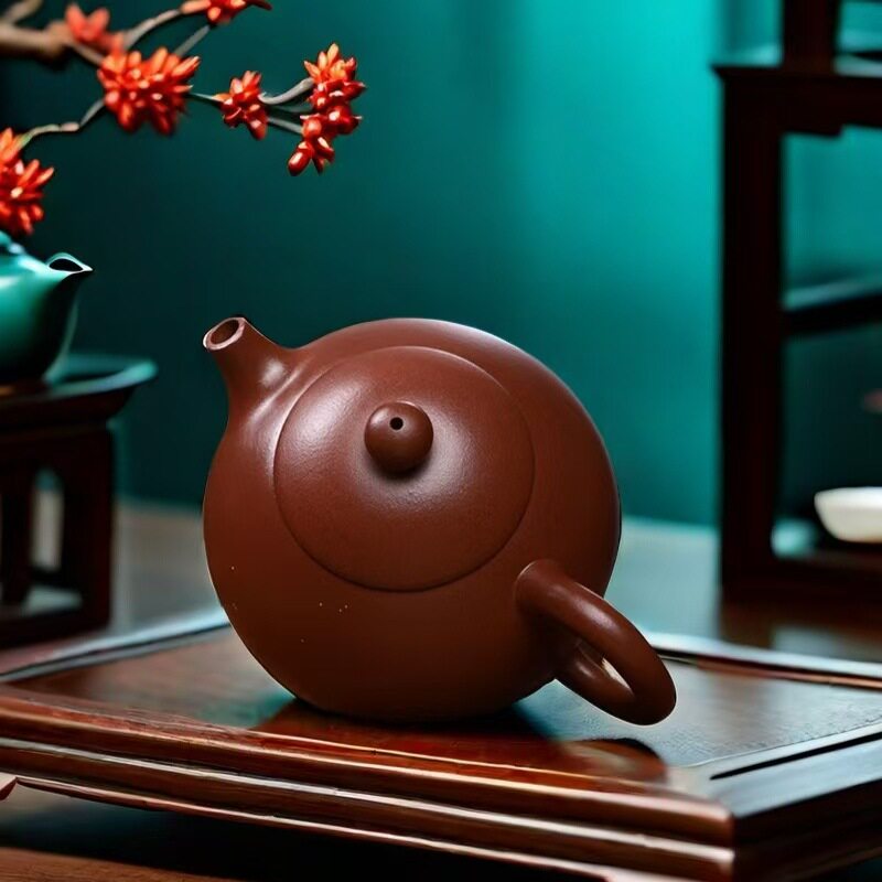 Authentic Yixing purple clay pot ore old purple clay Tianyuan Wendan pot high-end kung fu teapot tea set gift