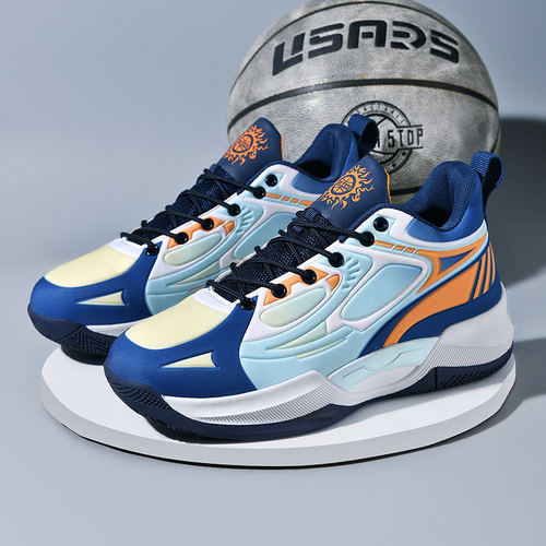 篮球鞋男鞋防滑耐磨减震大童透气女皮面战靴运动鞋女鞋学生实战鞋 - 图0