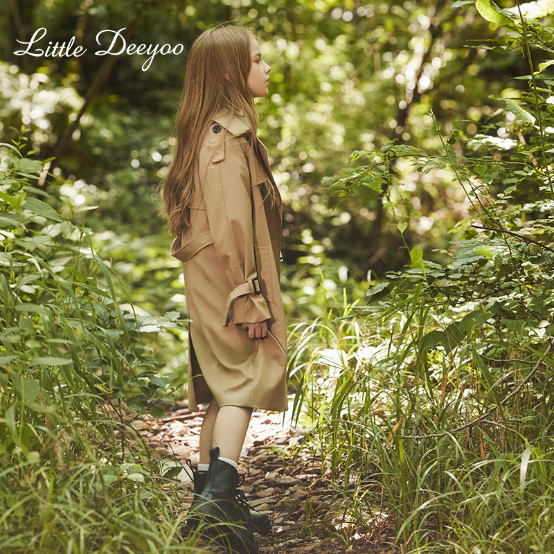 女童风衣中长款2025春秋新款中大童英伦风洋气儿童春装小个子外套,淘宝优惠券,粉丝福利购,淘宝优惠卷