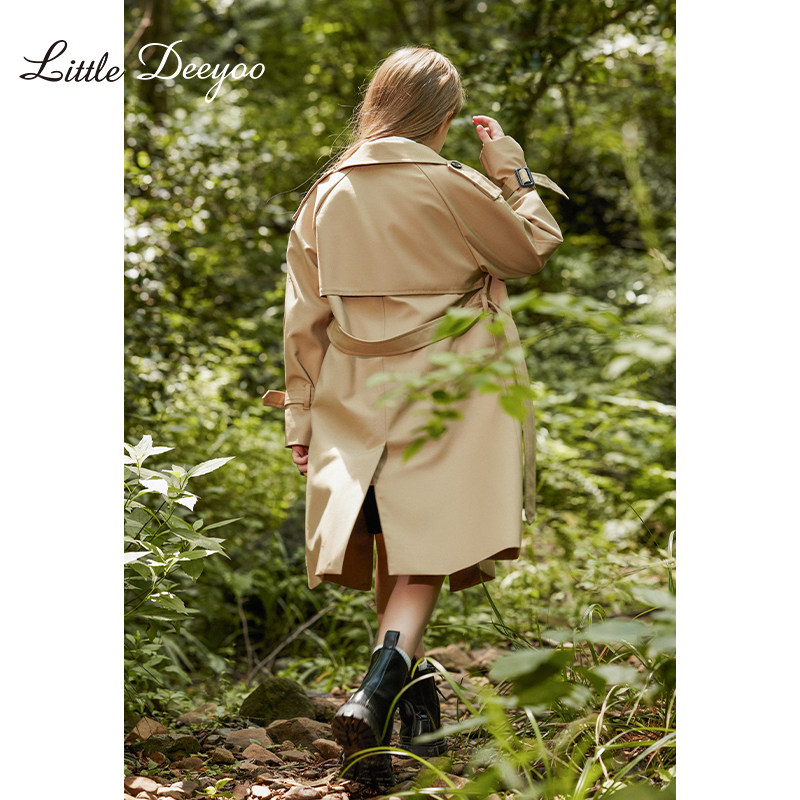 女童风衣中长款2025春秋新款中大童英伦风洋气儿童春装小个子外套,淘宝优惠券,粉丝福利购,淘宝优惠卷