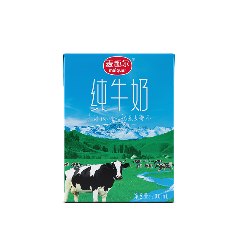 麦趣尔 新疆天山牧场纯牛奶200ml*20盒 家庭装_麦趣尔官方商城_咖啡/麦片/冲饮-第1张图片-提都小院