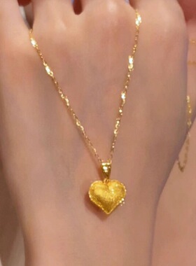 中古chic心形软糖吊坠项链女