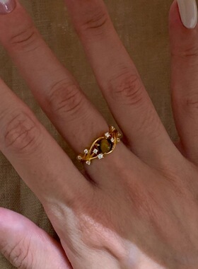 vintage中古美拉德缠绕藤蔓方钻