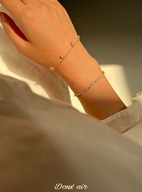 璀璨闪耀锆石女手链细款星光配饰