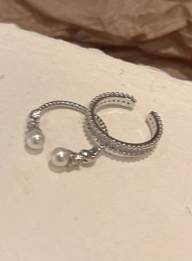 麻花珍珠戒指女2025新小众指环潮