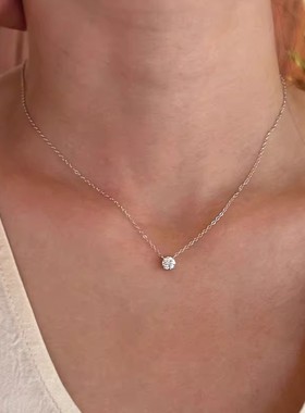 赵露思同款鼻屎钻项链女锁骨链