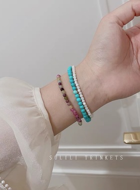 夏季小清新手工串珠细链子手饰女