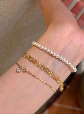 个性链条金色高级气质女手链手饰