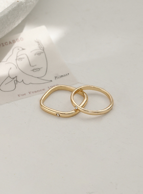 时尚个性两件套戒指女insins潮