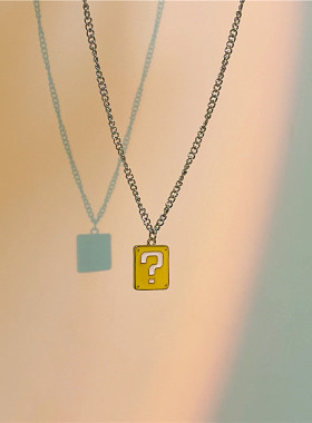 马里奥问号项链ins潮土酷卫衣